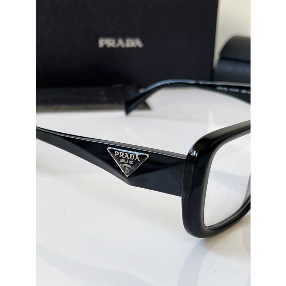 Prada Oversized Black Square Frame Glasses - Picture 11 of 12